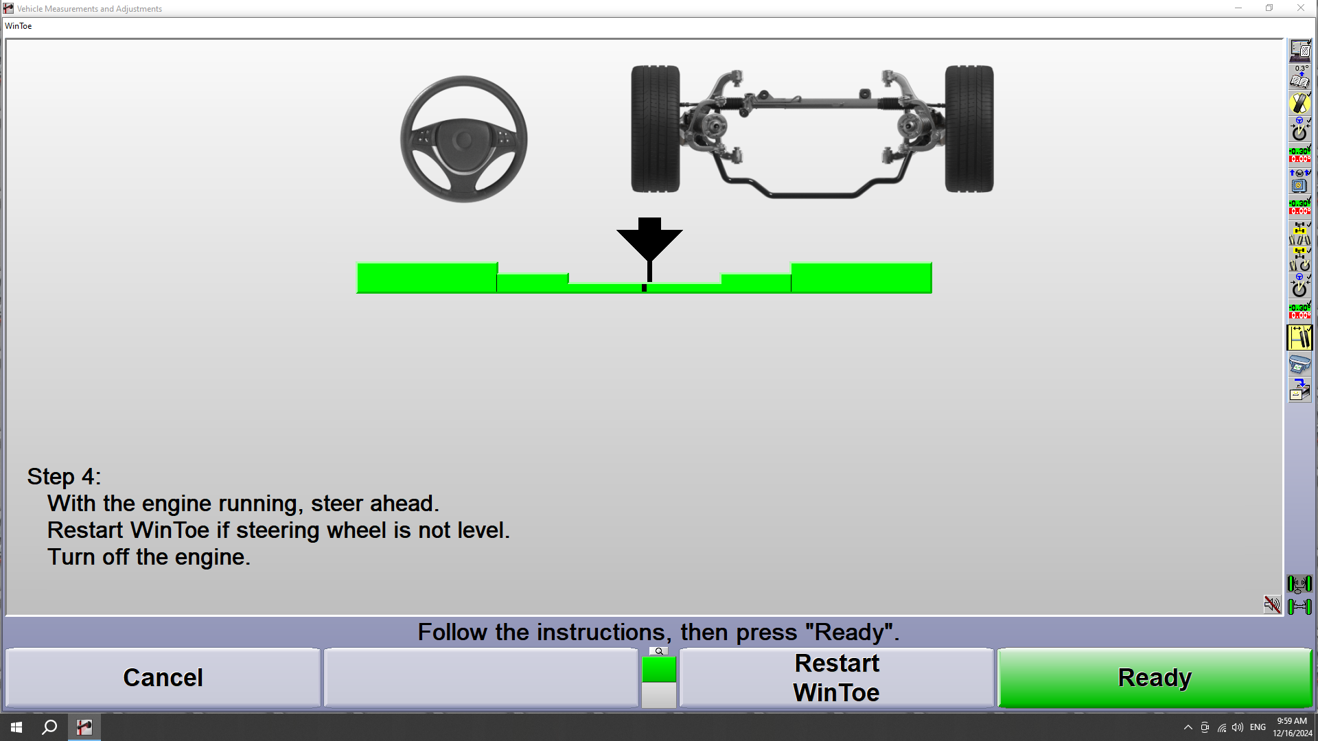 WinAlign Lite WinToe Screen