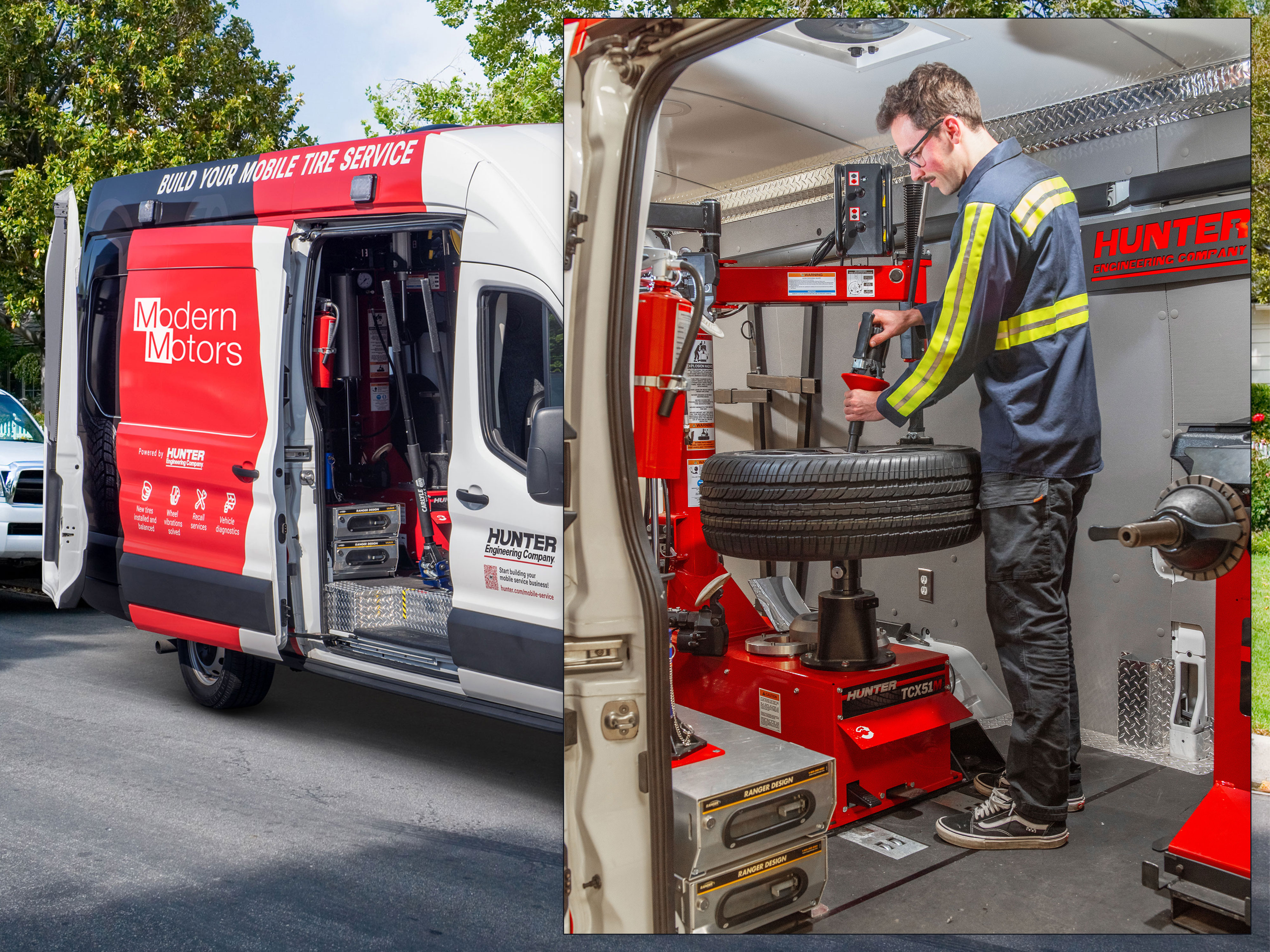 TCX51M used in a mobile service van.