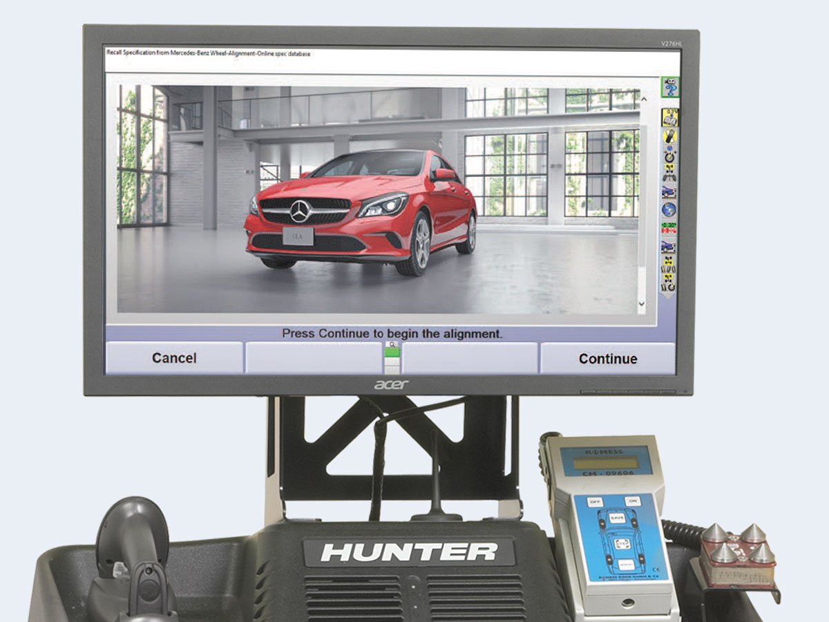 Mercedes-Benz HTA-MB-TD Hunter alignment system WAM compliance