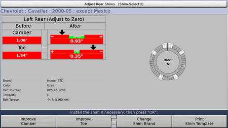 Simple shim installation