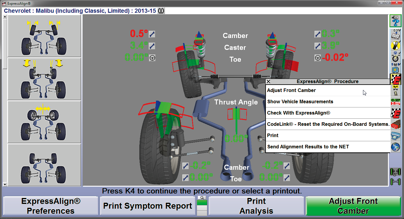 WinAlign ExpressAlign Screen