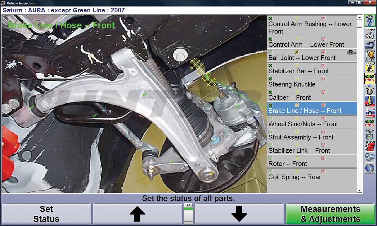 WinAlign Adjustment Illustrations and Photos Screen