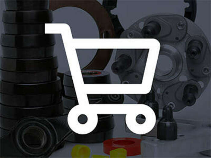Hunter balancer accessories in background with dark overlay and shopping cart icon for e-commerce.